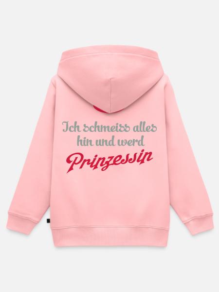 sprüche - Kinder Premium Organic Zip Hoodie - Rosa