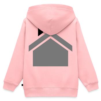 haus - Kinder Premium Organic Zip Hoodie - Rosa - Hinten - AI Model Kid Female (0cm)