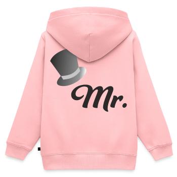 bräutigam - Kinder Premium Organic Zip Hoodie - Rosa - Hinten - AI Model Kid Female (0cm)