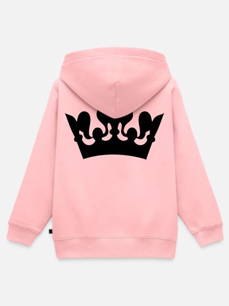 Bild einer Kronenzeichnung # - Kinder Premium Organic Zip Hoodie - Rosa
