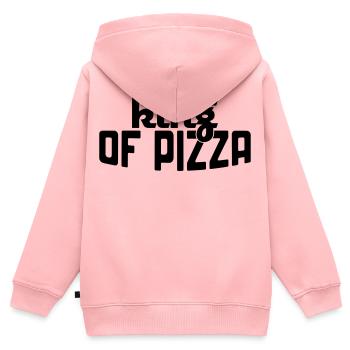 La pizza - Sweat Premium à capuche zippé enfant bio - rose - Dos - AI Model Kid Female (0cm)