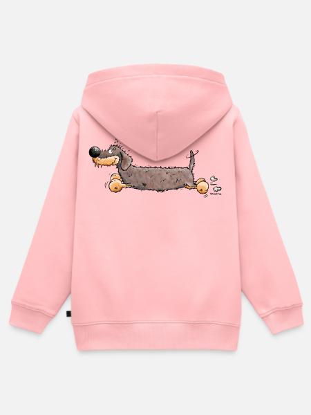 Flotter Dackel - Kinder Premium Organic Zip Hoodie - Rosa