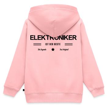 Bester Elektroniker - Kinder Premium Organic Zip Hoodie - Rosa - Hinten - AI Model Kid Female (0cm)