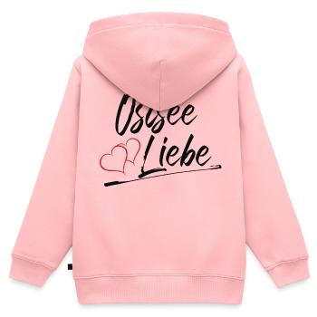 Ostsee Liebe - Kinder Premium Organic Zip Hoodie - Rosa - Hinten - AI Model Kid Female (0cm)