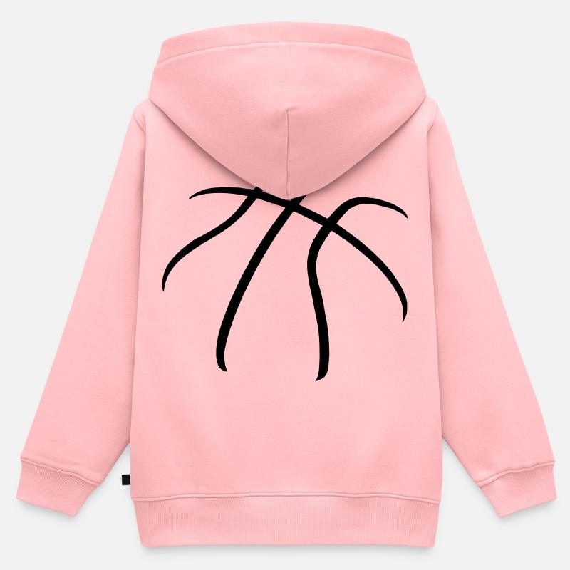 Panier - Sweat Premium à capuche zippé enfant bio - rose