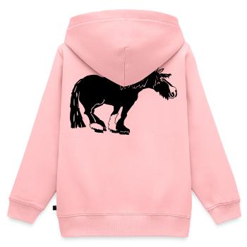 funny Tinker black, Irish Cob - Kids Premium Organic Zip-up Hoodie - rose - Back - AI Model Kid Female (0cm)