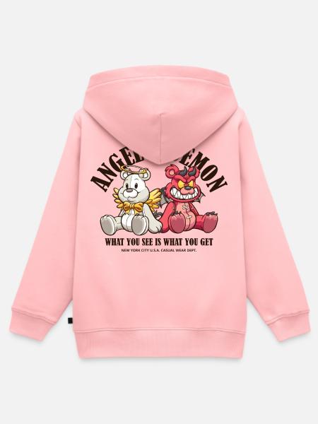 Engel und Dämon - Kinder Premium Organic Zip Hoodie - Rosa