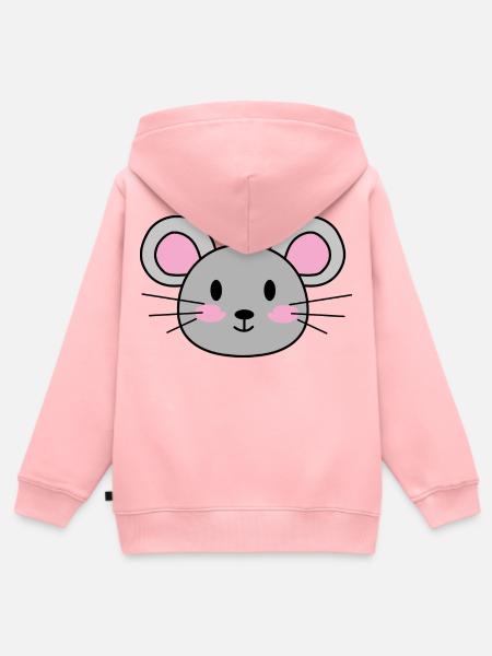 Maus - Kinder Premium Organic Zip Hoodie - Rosa