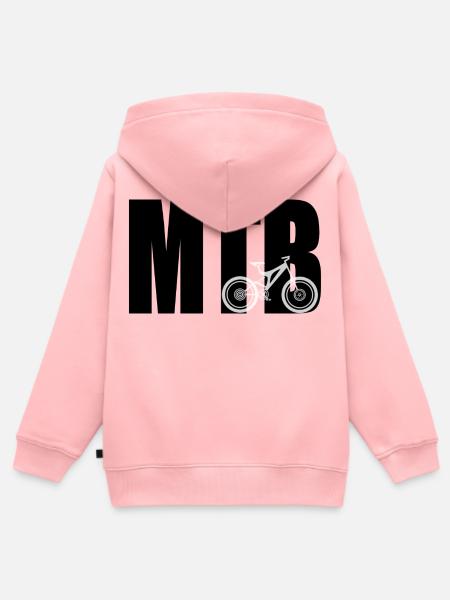 MTB - Kinder Premium Organic Zip Hoodie - Rosa