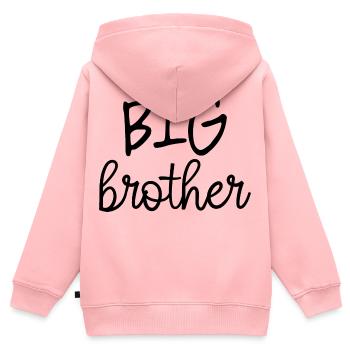 Big brother - Kids Premium Organic Zip-up Hoodie - rose - Back - AI Model Kid Female (0cm)