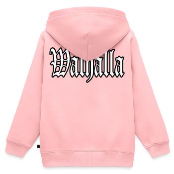 walhalla odin thor viking viking autocollant chemise - Sweat Premium à capuche zippé enfant bio - rose - Dos - AI Model Kid Female (0cm)