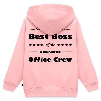 Der beste Büro - Kinder Premium Organic Zip Hoodie - Rosa - Hinten - AI Model Kid Female (0cm)