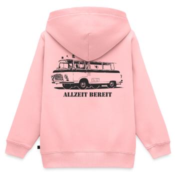 Barkas - B1000 - Krankenwagen - Kinder Premium Organic Zip Hoodie - Rosa - Hinten - AI Model Kid Female (0cm)