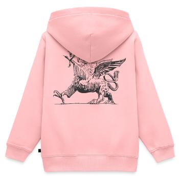 Greif - Rostock - Kinder Premium Organic Zip Hoodie - Rosa - Hinten - AI Model Kid Female (0cm)