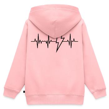Elektriker Herzklopfen - Kinder Premium Organic Zip Hoodie - Rosa - Hinten - AI Model Kid Female (0cm)