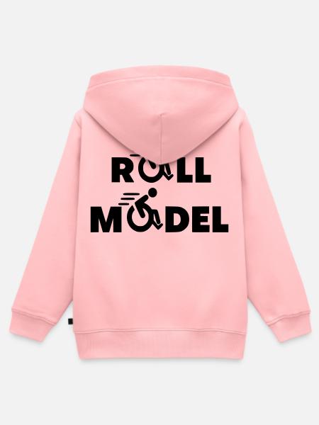 Jeder Rollstuhlfahrer ist ein Vorbild * - Kinder Premium Organic Zip Hoodie - Rosa