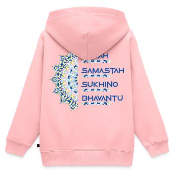 Mandala Mantra Yoga Fashion Design Shirt Gift - Kids Premium Organic Zip-up Hoodie - rose - Back - AI Model Kid Female (0cm)