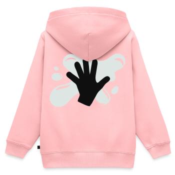 Klima Kleber Aktion - Kinder Premium Organic Zip Hoodie - Rosa - Hinten - AI Model Kid Female (0cm)