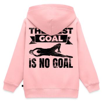Das beste Tor ist kein Tor zu kassieren - Kinder Premium Organic Zip Hoodie - Rosa - Hinten - AI Model Kid Female (0cm)