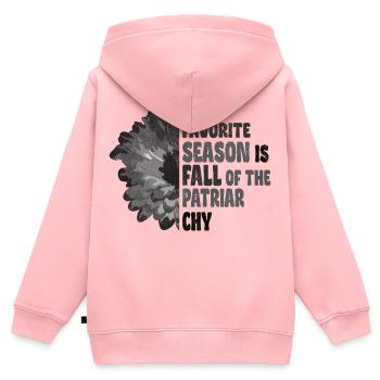 My favorite season is Fall of the Patriarchy - Kinder Premium Organic Zip Hoodie - Rosa - Hinten - AI Model Kid Female (0cm)