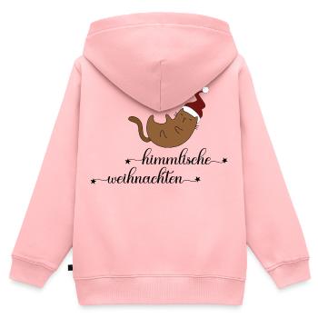 Geschenke zu Weihnachten für Katzenfreunde - Kinder Premium Organic Zip Hoodie - Rosa - Hinten - AI Model Kid Female (0cm)