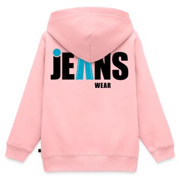 Jeans Wear with a dot - Kids Premium Organic Zip-up Hoodie - rose - Back - AI Model Kid Female (0cm)