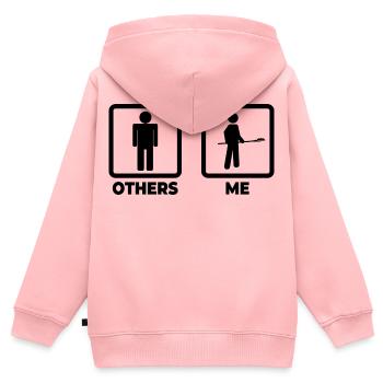 Lustige Bäcker Karikatur - Kinder Premium Organic Zip Hoodie - Rosa - Hinten - AI Model Kid Female (0cm)