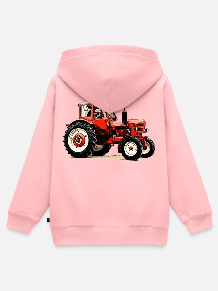 Belarus mts 50 - Kinder Premium Organic Zip Hoodie - Rosa