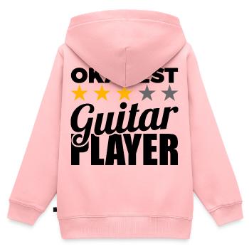 Okayest Guitar Player - Kinder Premium Organic Zip Hoodie - Rosa - Hinten - AI Model Kid Female (0cm)