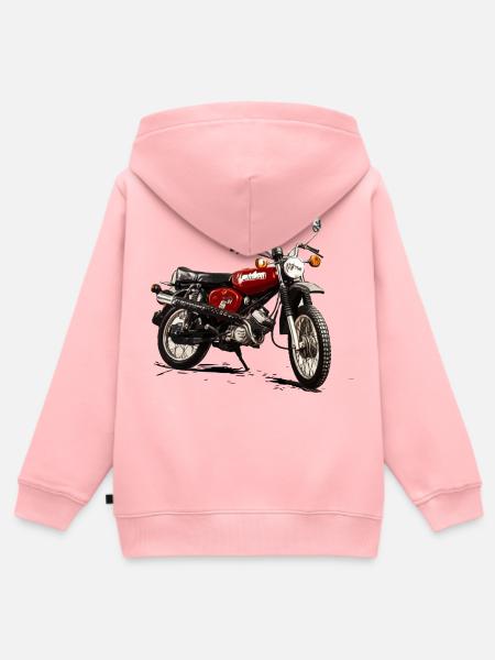 S51 Enduro Simson Motorrad - Kinder Premium Organic Zip Hoodie - Rosa