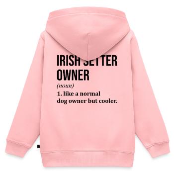 Irish Setter Irish Setter Irish Setter - Kids Premium Organic Zip-up Hoodie - rose - Back - AI Model Kid Female (0cm)