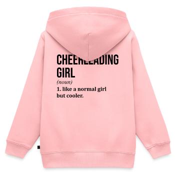 Cheerleader Cheerleader Cheerleader - Kinder Premium Organic Zip Hoodie - Rosa - Hinten - AI Model Kid Female (0cm)
