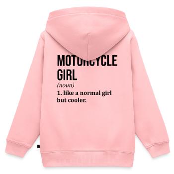Motorrad Motorrad Motorrad Motorrad - Kinder Premium Organic Zip Hoodie - Rosa - Hinten - AI Model Kid Female (0cm)