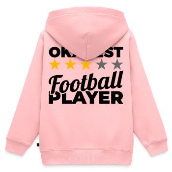 Durchschnittlicher Footballspieler - Kinder Premium Organic Zip Hoodie - Rosa - Hinten - AI Model Kid Female (0cm)