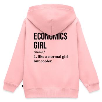 Ökonomie Ökonomie Ökonomie Wirtschaft - Kinder Premium Organic Zip Hoodie - Rosa - Hinten - AI Model Kid Female (0cm)