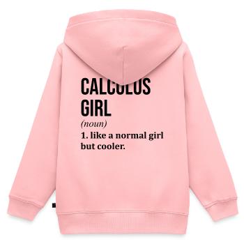 Calcul différentiel Calcul différentiel Calcul - Sweat Premium à capuche zippé enfant bio - rose - Dos - AI Model Kid Female (0cm)