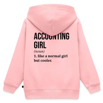 Buchhalter - Kinder Premium Organic Zip Hoodie - Rosa - Hinten - AI Model Kid Female (0cm)