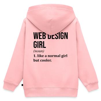 Web Design Web Design Web Design - Kids Premium Organic Zip-up Hoodie - rose - Back - AI Model Kid Female (0cm)