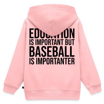 Baseball Baseball Baseball - Kinder Premium Organic Zip Hoodie - Rosa - Hinten - AI Model Kid Female (0cm)