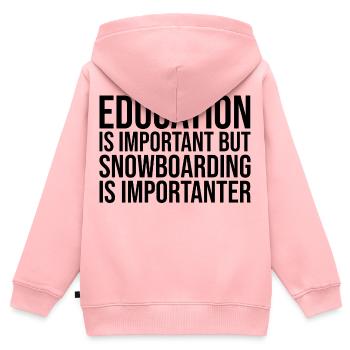 Snowboard Snowboard Snowboard - Kinder Premium Organic Zip Hoodie - Rosa - Hinten - AI Model Kid Female (0cm)