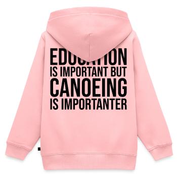 Canoë Canoë - Sweat Premium à capuche zippé enfant bio - rose - Dos - AI Model Kid Female (0cm)
