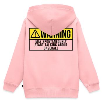 Baseball Baseball Baseball - Kinder Premium Organic Zip Hoodie - Rosa - Hinten - AI Model Kid Female (0cm)