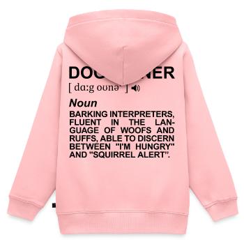 Hundehalter Definition - Kinder Premium Organic Zip Hoodie - Rosa - Hinten - AI Model Kid Female (0cm)