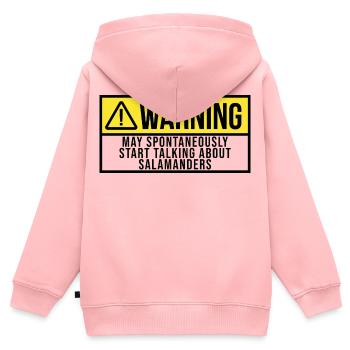 Salamandre Salamandre Salamandre - Sweat Premium à capuche zippé enfant bio - rose - Dos - AI Model Kid Female (0cm)