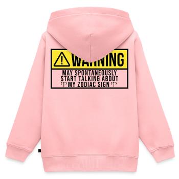 Bélier Bélier Bélier - Sweat Premium à capuche zippé enfant bio - rose - Dos - AI Model Kid Female (0cm)