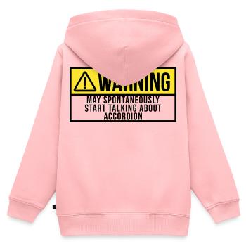 Akkordeon, Akkordeon, Akkordeon - Kinder Premium Organic Zip Hoodie - Rosa - Hinten - AI Model Kid Female (0cm)