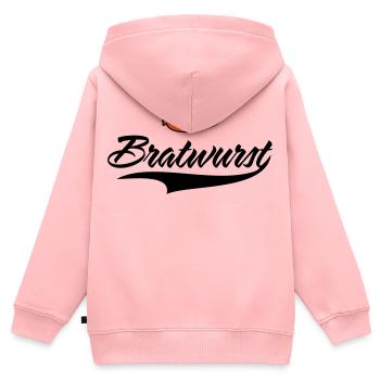 Einfach lecker Bratwurst - Kinder Premium Organic Zip Hoodie - Rosa - Hinten - AI Model Kid Female (0cm)