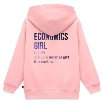 Ökonomie Ökonomie Ökonomie Wirtschaft - Kinder Premium Organic Zip Hoodie - Rosa - Hinten - AI Model Kid Female (0cm)
