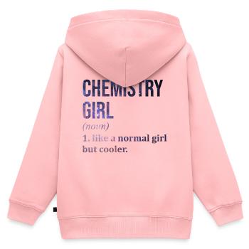 Chimie Chimie Chimie - Sweat Premium à capuche zippé enfant bio - rose - Dos - AI Model Kid Female (0cm)