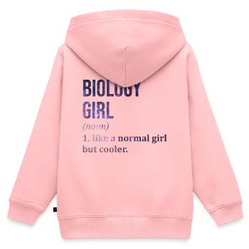 Biologie Biologie Biologie Biologie - Kinder Premium Organic Zip Hoodie - Rosa - Hinten - AI Model Kid Female (0cm)